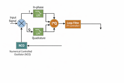 Blockdiagramm der Costas Loop